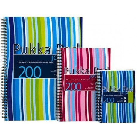 Caiet cu spirala dubla A6, 100 file 80g/mp, coperti PP, PUKKA Stripes - dictando