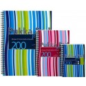 Caiet cu spirala dubla A6, 100 file 80g/mp, coperti PP, PUKKA Stripes - dictando