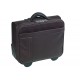Geanta PIERRE Urban Line, cu rotile, din piele maro, pentru laptop, 44 x 42 x 23cm
