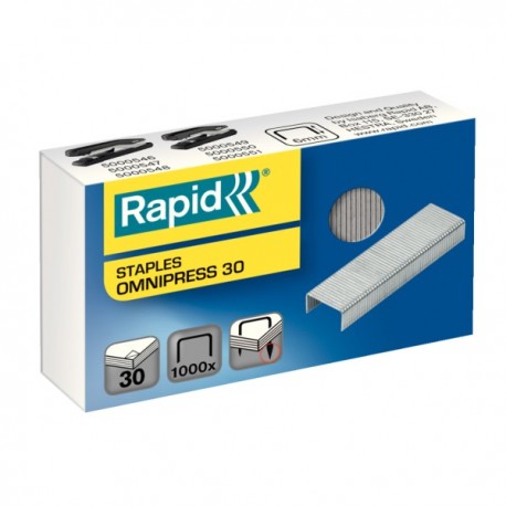Capse Rapid, 1000 buc./cutie pentru capsator Rapid Omnipress 30 coli