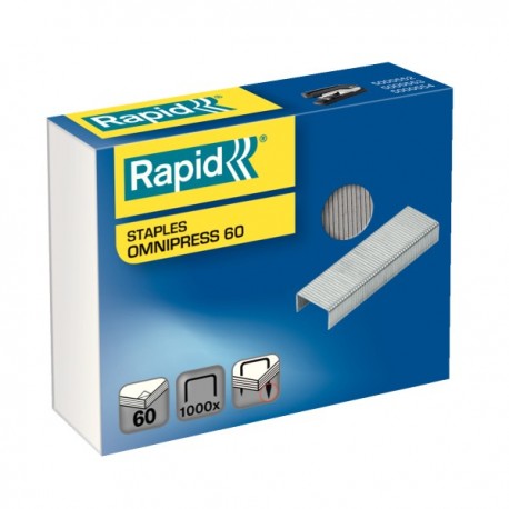 Capse Rapid, 1000 buc/cutie, pentru capsator Rapid Omnipress 60 coli