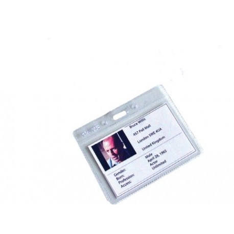 Buzunar plastic orizontal pentru ecuson 90 x 55 mm