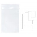 Pungi plastic cu fermoar pentru sigilare, 40 x 60 mm, 100 buc/set, KANGARO - transparente