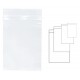 Pungi plastic cu fermoar pentru sigilare, 100 x 150 mm, 100 buc/set, KANGARO - transparente