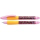 Roller cu cartus SCHNEIDER Base Ball, rubber grip, corp roz/orange - scriere albastra