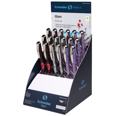 Display SCHNEIDER Glam, 17 stilouri - (6 x S-167717, 6 x S-167718, 5 x S-167719)