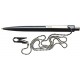 Pix plastic cu lantisor si clema de prindere, SCHNEIDER Cassa - corp negru - scriere albastra