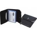 Portofel din piele neagra, pentru carduri si 36 carti de vizita, ROLODEX