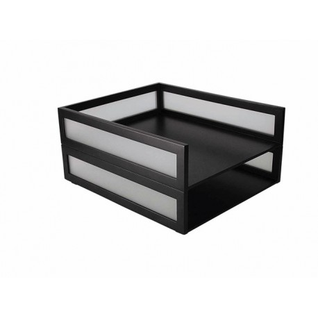 Tavita documente ROLODEX Shadow - lemn/plexiglas