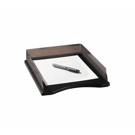 Tavita documente ROLODEX Wood & Metal - lemn negru/metal cromat