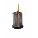 Suport pentru instrumente de scris, ROLODEX Wood & Metal - lemn negru/metal cromat