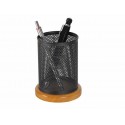 Suport pentru instrumente de scris, ROLODEX Wood & Metal - lemn cires/metal negru