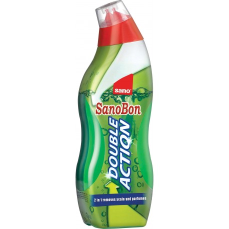 Detergent lichid pentru vasul toaletei 2 in 1, inlatura piatra si parfumeaza - SANOBON DOUBLE ACTIO