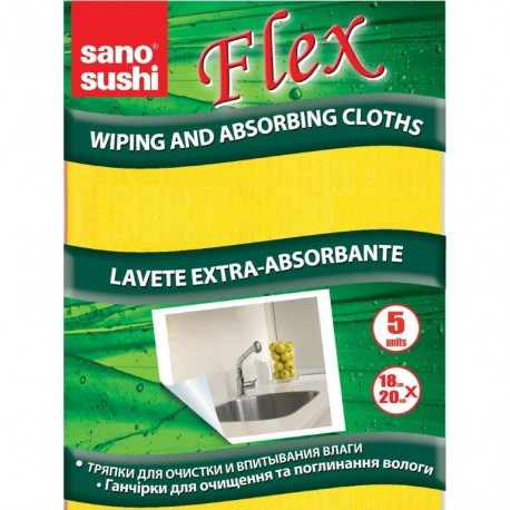 Lavete umede absorbante,5buc/set,18x20cm-SANO SUSHI FLEX