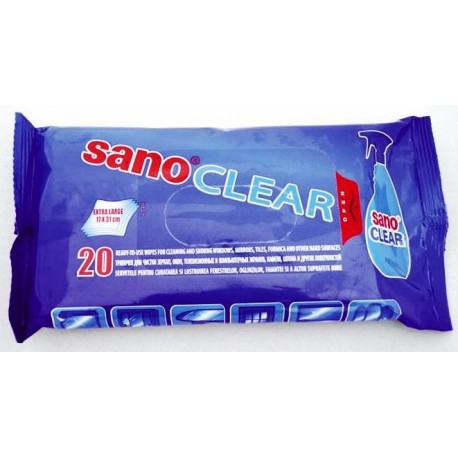 Servetele umede pentru geamuri,20buc/set-SANO CLEAR