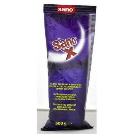 Praf de curatat cu miros de lamaie ( rezerva) , 600gr-SANO X SCOURING POWDER