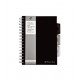 Project Book A5, 125 file 80g/mp, cu spirala dubla, coperti PP rigide, Business Black - dictando