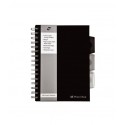 Project Book A5, 125 file 80g/mp, cu spirala dubla, coperti PP rigide, Business Black - dictando