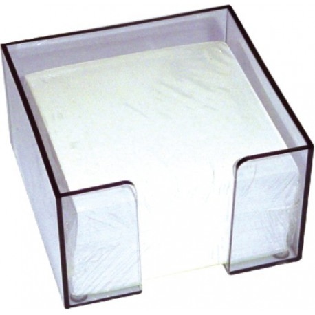 Suport plastic pt, cub hartie, 9x9x7 cm-Transparent