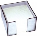 Suport plastic pt, cub hartie, 9x9x7 cm-Transparent