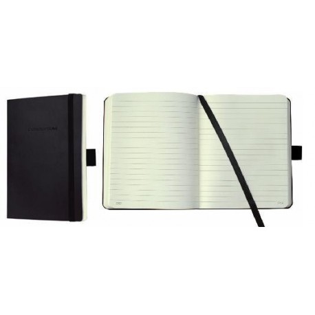 Caiet lux cu elastic, coperti Softwave, A6, 97 file, Conceptum - classic negru - dictando
