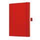 Caiet lux cu elastic, coperti soft, A5(135 x 210mm), 97 file, Conceptum - classic rosu - velin