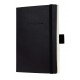 Caiet lux cu elastic, coperti soft, A6(93 x 140mm), 97 file, Conceptum - classic negru - velin