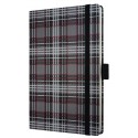 Caiet lux cu elastic, coperti rigide, A6(95 x 140mm), 97 file, Conceptum - fashion plaid - velin