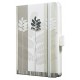 Caiet lux cu elastic, coperti rigide, A6(95 x 140mm), 97 file, Conceptum - pastel leaves - velin