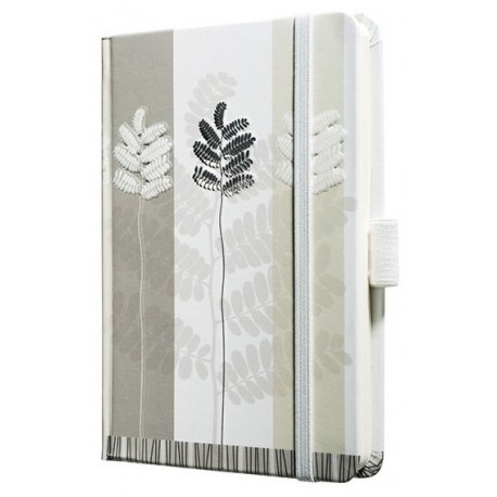 Caiet lux cu elastic, coperti rigide, A6(95 x 140mm), 97 file, Conceptum - pastel leaves - velin