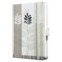 Caiet lux cu elastic, coperti rigide, A6(95 x 140mm), 97 file, Conceptum - pastel leaves - velin