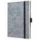Caiet lux cu elastic, coperti soft, A6(101 x 148mm), 97 file, Conceptum - pure grey - velin