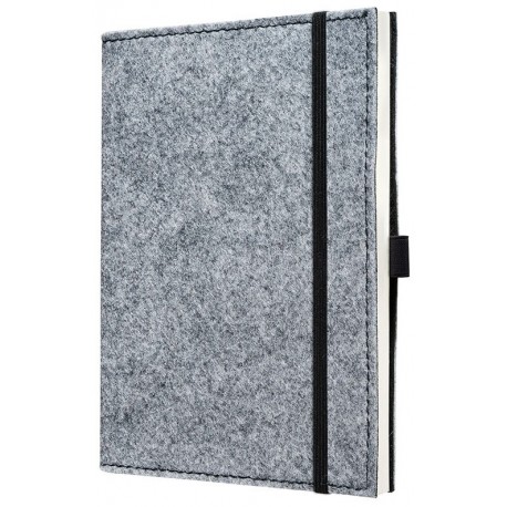 Caiet lux cu elastic, coperti rigide, A5(135 x 202mm), 97 file, Conceptum - pure grey - dictando