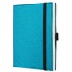Caiet lux cu elastic, coperti soft, A6(101 x 148mm), 97 file, Conceptum - inspiring turqoise - velin