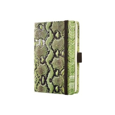 Caiet lux cu elastic, coperti imitatie crocodil, A6(95 x 150mm), 97 file, Conceptum-verde-matematica