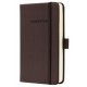Caiet lux cu elastic, coperti softwave, A6(95 x 150mm), 97 file, Conceptum - Coffee brown-matematica