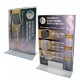 Display plastic pentru pliante, forma "T", 1/3 A4, STEY - transparent
