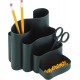 Suport cu 6 compartimente pentru accesorii de birou STEY - negru