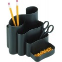 Suport cu 6 compartimente pentru accesorii de birou STEY - negru