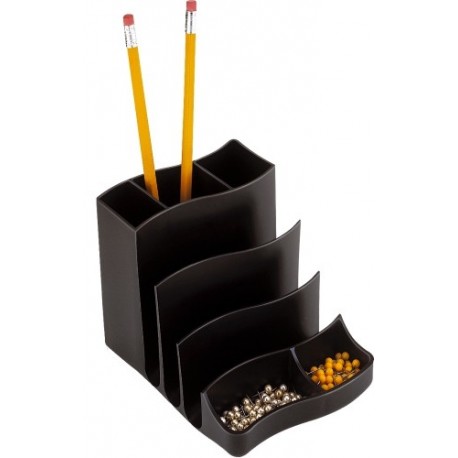 Suport cu 8 compartimente pentru accesorii de birou STEY - negru