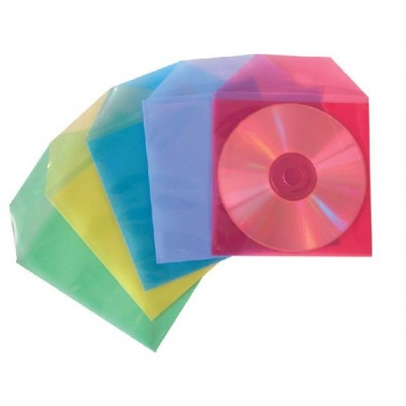 Plic PP pentru CD/DVD, fara perforatii, 50/set, STEY - asortate