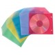 Plic PP pentru CD/DVD, cu perforatii, 50/set, STEY - asortate