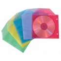 Plic PP pentru CD/DVD, cu perforatii, 50/set, STEY - asortate