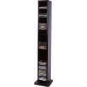 Suport vertical stocare 95 CD/DVD cu carcasa jewel, STEY - negru
