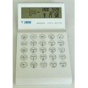 Calculator birou,10 digits,afisare calendar,ora pe glob,taste muzicale T2000 -alb