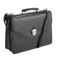 Servieta din piele neagra, pentru laptop, 40 x 29 x 12cm, TONY PEROTTI Versilia Collection