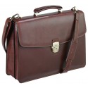 Servieta din piele maro, pentru laptop, 40 x 29 x 12cm, TONY PEROTTI Versilia Collection