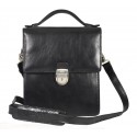 Geanta Unisex, piele neagra, 18.5x22cm, TONY PEROTTI - Versilia Collection