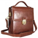 Geanta Unisex, piele maro, 18.5x22cm, TONY PEROTTI - Versilia Collection