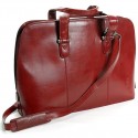 Geanta dama, din piele rosie, pentru laptop, 42 x 30 x 12cm, TONY PEROTTI - Versilia Collection